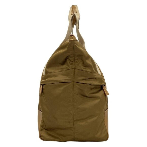 Auth PRADA Re-Nylon x leather duffel bag 2VC040 Light Brown Beige Nylon Leather - Picture 6 of 16